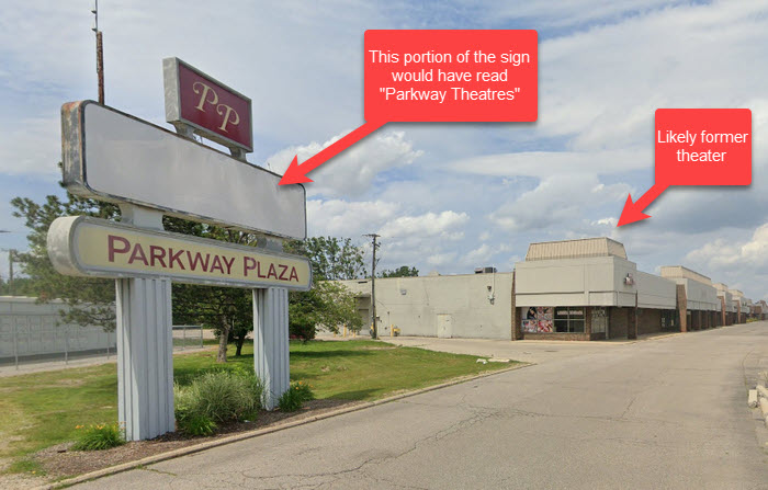 Parkway 1 & 2 - 2019 Street View With Sign And Building Per The Old Ad (newer photo)